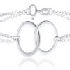 Bracelet de cheville Bling Jewelry BFF double anneau amour