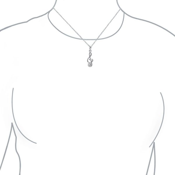 Boucles d'oreilles note de musique Bling Jewelry argent-2