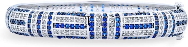 Bracelet Jonc Art Déco Bling Jewelry Laiton Zircone Cubique-0