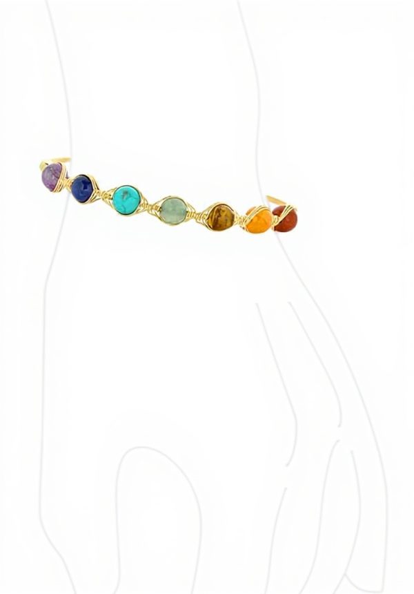 Bracelet Chakra Bling Jewelry Perles Gemmes Ajustable Femmes