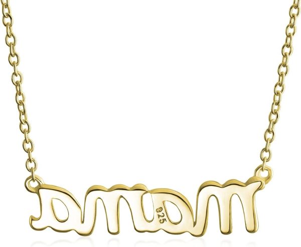 Pendentif personnalisé maman Bling Jewelry collier or argent-1