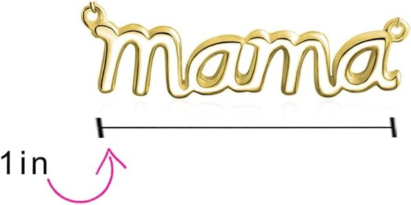 Pendentif personnalisé maman Bling Jewelry collier or argent-3