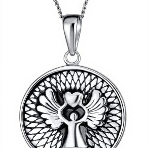 Collier pendentif ange gardien argent sterling Bling Jewelry