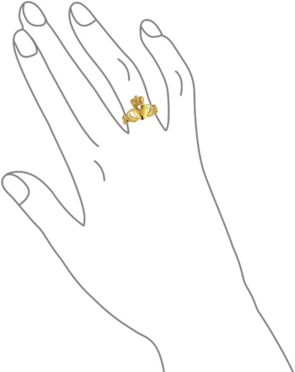 Bague Claddagh Bling Jewelry Personnalisable Acier-2