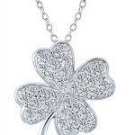 Boucles doreilles trèfle argent sterling zircon cubique