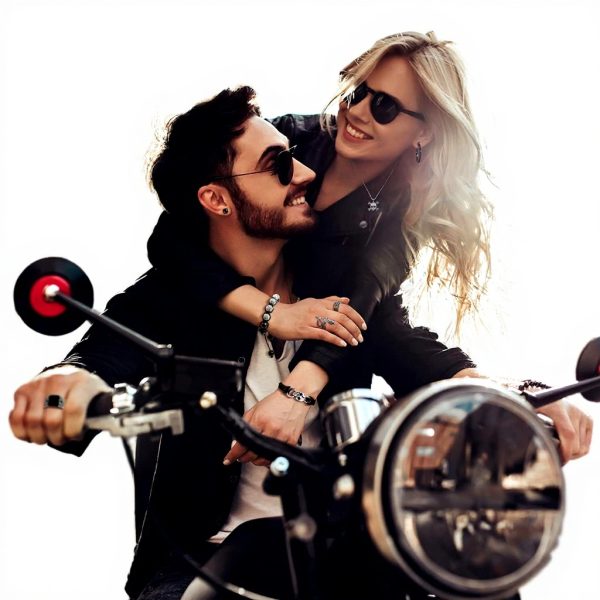 Bracelet Shamballa Hématite Cristal 12mm Bling Jewelry Homme