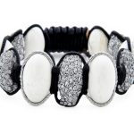 Bracelet Shamballa Hématite Cristal 12mm Bling Jewelry Homme