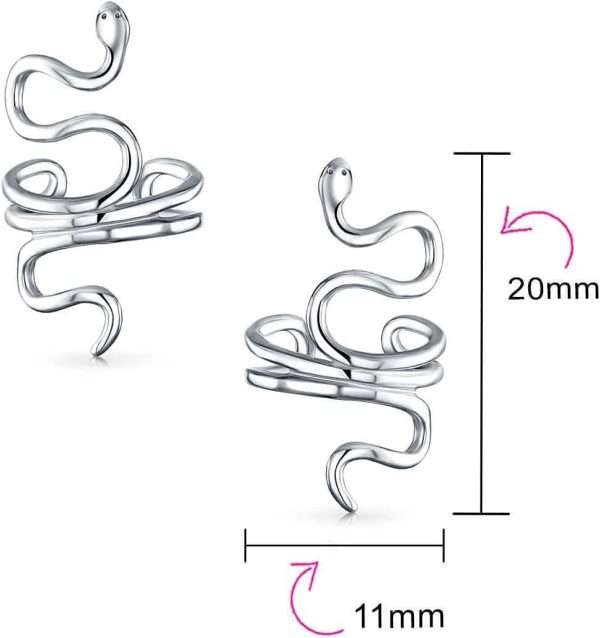 Boucles d'oreilles serpent argent sterling Bling Jewelry-2