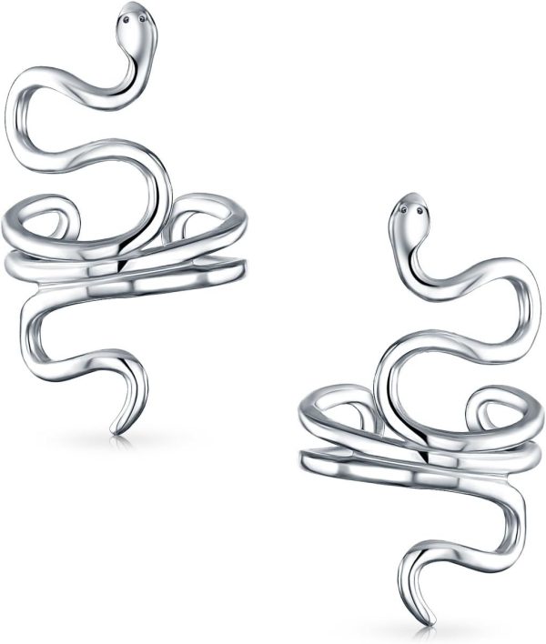 Boucles d'oreilles serpent argent sterling Bling Jewelry-0