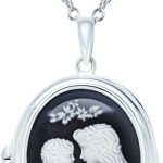 Collier camée mère enfant argent sterling 925 Bling Jewelry-0