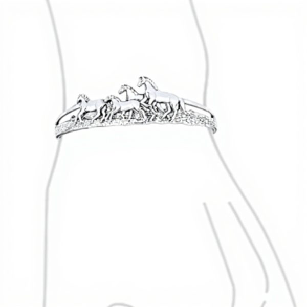 Bracelet équestre argent sterling Bling Jewelry cheval femme