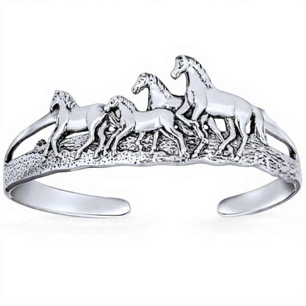 Bracelet équestre argent sterling Bling Jewelry cheval femme