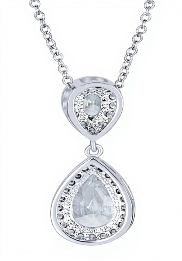 Collier pendentif poire CZ Bling Jewelry mariage femme