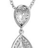 Collier pendentif poire CZ Bling Jewelry mariage femme-3
