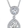 Collier pendentif poire CZ Bling Jewelry mariage femme