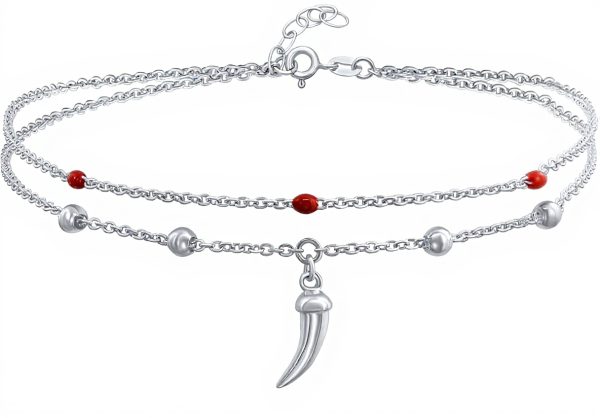 Bracelet de cheville Bling Jewelry Argent Sterling Perle