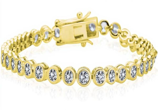 Bracelet tennis femmes Bling Jewelry or zircon cubique