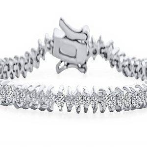 Bracelet tennis zircon cubique Bling Jewelry femme argent
