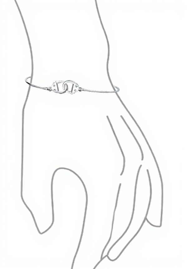 Bracelet menottes Bling Jewelry argent sterling minimaliste