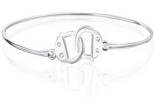 Bracelet menottes Bling Jewelry argent sterling minimaliste