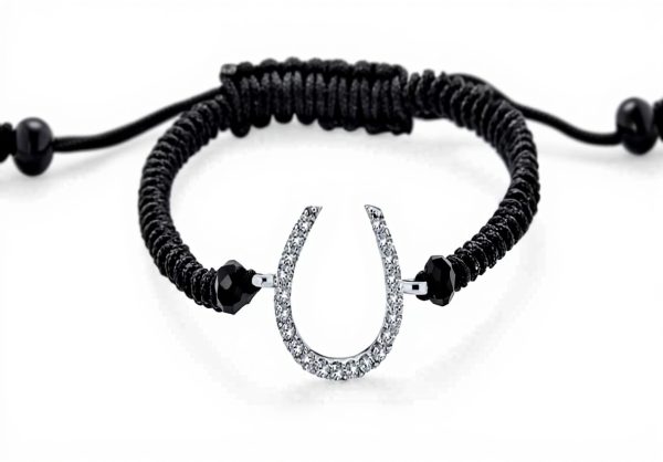 Bracelet fer à cheval chanceux Bling Jewelry argent sterling