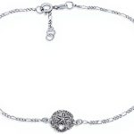 Bracelet cheville Bling Jewelry coquille argent sterling