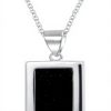 Collier Argent Sterling Pendentif Pierre Or Bling Jewelry