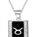 Collier Argent Sterling Pendentif Pierre Or Bling Jewelry