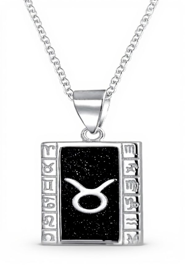 Collier Argent Sterling Pendentif Pierre Or Bling Jewelry