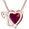 Collier cœur diable zircon cubique rubis Bling Jewelry