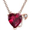 Collier cœur diable zircon cubique rubis Bling Jewelry