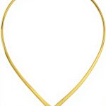 Collier ras du cou Bling Jewelry or jaune 14 carats design V