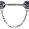 Bling Jewelry Charm Perles Fleurs Argent Sterling Bracelet