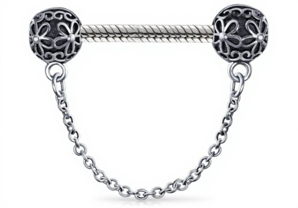 Bling Jewelry Charm Perles Fleurs Argent Sterling Bracelet