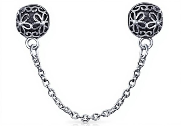 Bling Jewelry Charm Perles Fleurs Argent Sterling Bracelet