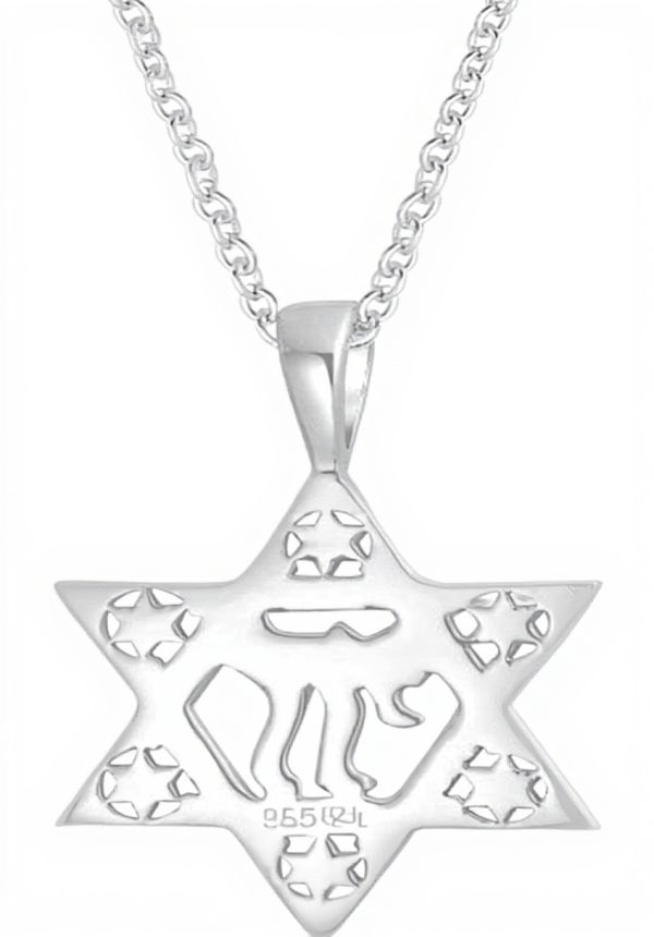 Pendentif Hanoukka Étoile de David Bling Jewelry Argent