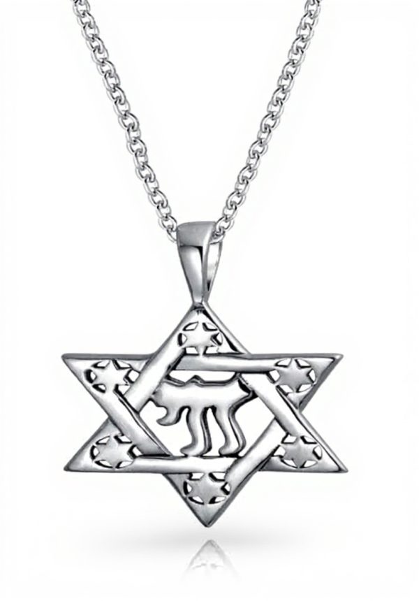 Pendentif Hanoukka Étoile de David Bling Jewelry Argent