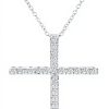 Collier croix argent sterling Bling Jewelry zirconium