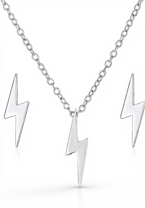 Boucles d'oreilles éclair argent sterling Bling Jewelry