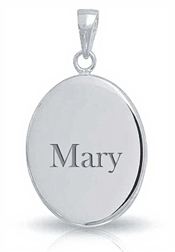 Collier camée victorien argent sterling 925 gravé