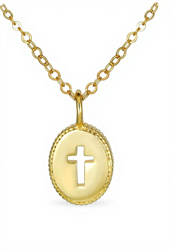 Collier pendentif croix ange photo personnalisé Bling