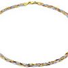 Collier or jaune 14K torsadé serpent Bling Jewelry femmes