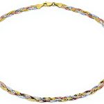 Collier or jaune 14K torsadé serpent Bling Jewelry femmes
