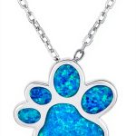Collier pendentif opale bleue Bling Jewelry pour amoureux
