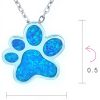 Collier pendentif opale bleue Bling Jewelry pour amoureux