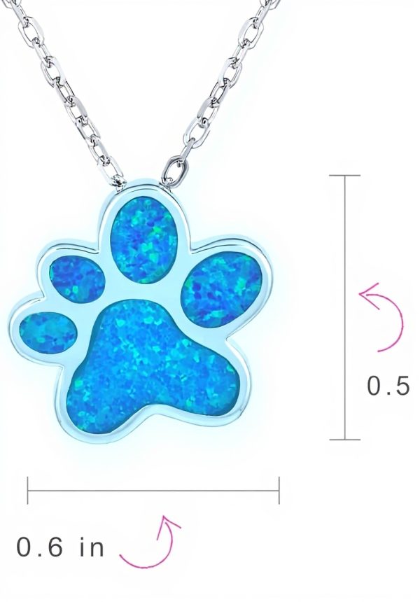 Collier pendentif opale bleue Bling Jewelry pour amoureux