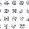 Charme lettre A-Z argent sterling Bling Jewelry perle