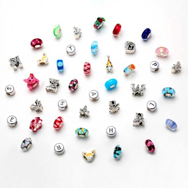 Charme lettre A-Z argent sterling Bling Jewelry perle