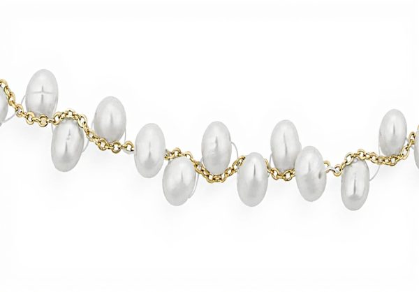 Collier perles culture eau douce Bling Jewelry ras du cou