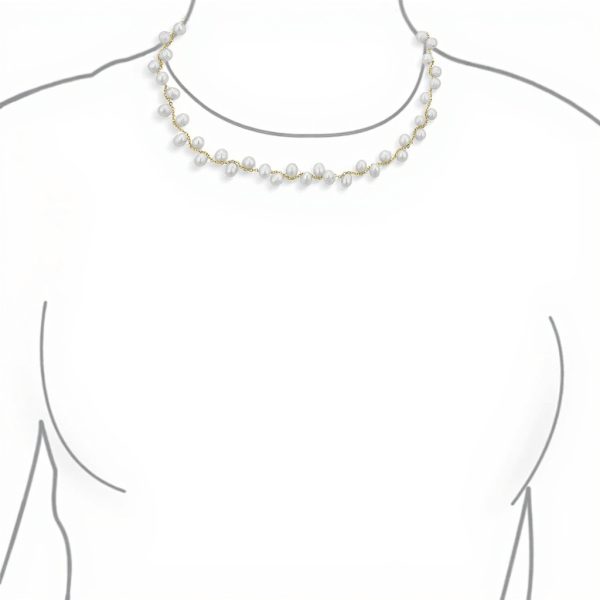 Collier perles culture eau douce Bling Jewelry ras du cou